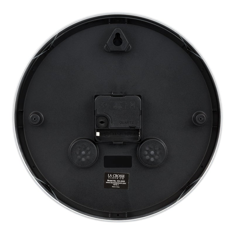 La Crosse Technology La Crosse Clock 404-2626 10-in. Nash Analog Quartz Wall Clock - Image 4